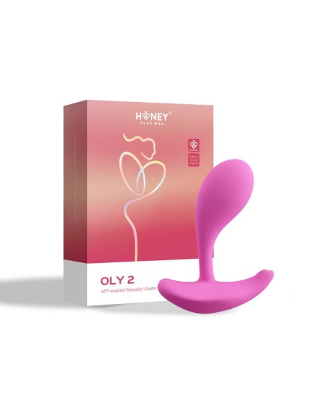 Oly 2 Vibromasseur à pression et application controlable avec le voix Rose