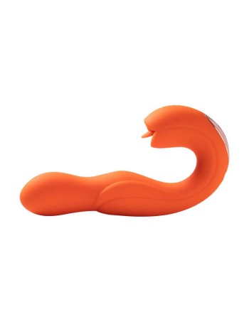 Joi - Vibromasseur tête rotative et stimulateur clitoridien - orange