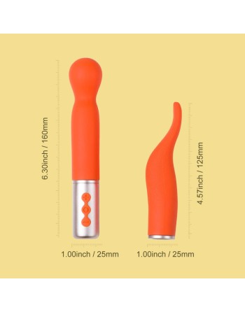 Partschinite - The naughty collection - Vibromasseur à tête interchangeable Orange