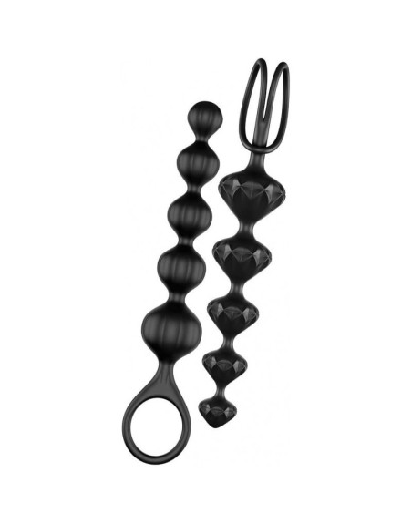 Chaînes Anales Satisfyer Love Beads 2 pcs - Noir