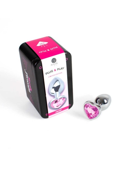 Plug anal secret play - Coeur rose