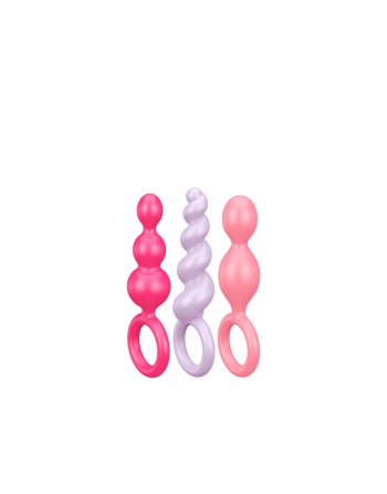 Plug anal Satisfyer Booty Call 3 pcs - Multicolor