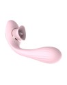 2 en 1 Stimulateur de clitoris avec langue et vibromasseur pour G USB flexible rose DISA - WS-NV025PNK