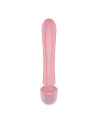 2 en 1 Vibromasseur rabbit et wand rose USB Triple Lover Satisfyer - CC597843