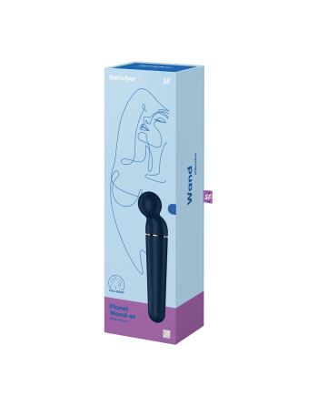 Vibromasseur wand bleu USB 60 vibrations Planet Wand-er Satisfyer - CC597845