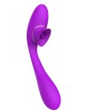 2 en 1 Stimulateur de clitoris avec langue et vibromasseur pour G USB flexible violet DISA - WS-NV025