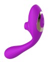 2 en 1 stimulateur de clitoris sur membrane et vibromasseur point G USB violet flexible USB violet flexible DINA - WS-NV017PUR