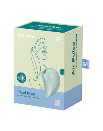 Stimulateur de clitoris vert USB Pearl Diver Satisfyer - CC597787