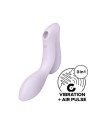 2 en 1 Vibromasseur et stimulateur de clitoris USB violet Curvy Trinity 2 Satisfyer - CC597788