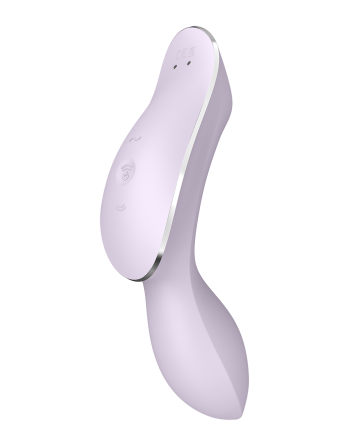 2 en 1 Vibromasseur et stimulateur de clitoris USB violet Curvy Trinity 2 Satisfyer - CC597788