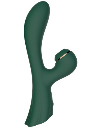 Vibromasseur double stimulation point G et clitoris par vibrations membrane vert USB - FAIRYGREEN