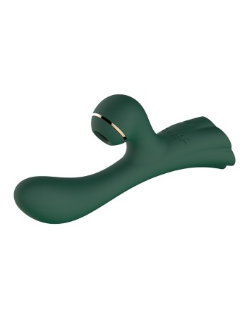 Vibromasseur double stimulation point G et clitoris par vibrations membrane vert USB - FAIRYGREEN