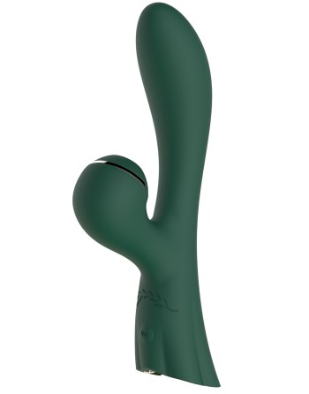 Vibromasseur double stimulation point G et clitoris par vibrations membrane vert USB - FAIRYGREEN