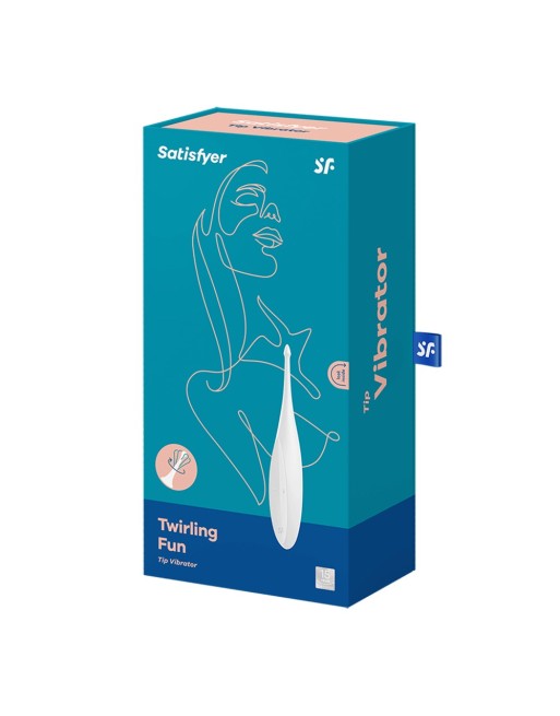 Stimulateur polyvalent pour zone ciblé blanc USB, Twirling Fun Satisfyer - CC597725