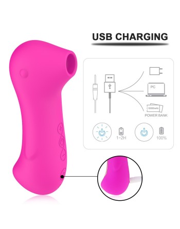 Stimulateur clitoridien par une vibration par membrane  USB Fushia - CR-VO005FUS