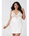 Nuisette grande taille satinée blanc - DG12028XWHT