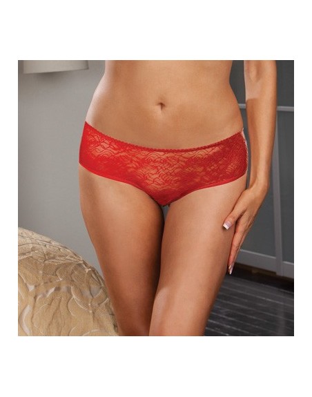 Panty taille basse, ouvert, fronces au dos - DG1300XRED