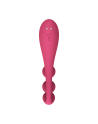 Vibromasseur triple stimulation flexible, anal, vaginale, clitoridienne Tri Ball rouge USB Satisfyer - CC597817