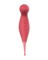 Oiseau du Paradis - Vibromasseur 2 en 1 avec vibration clitoridienne par membrane et embout stimulateur rouge - CR-820RED