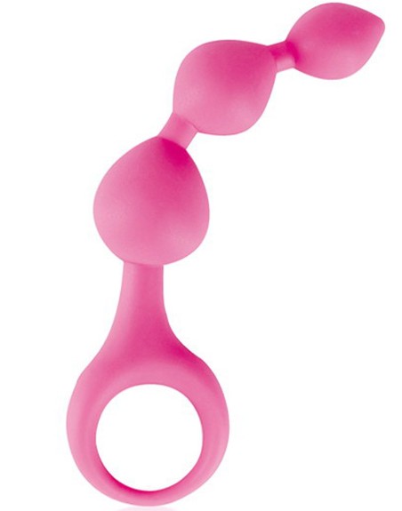 Stimulateur anal rose à boules - CC570006