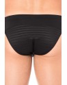 Slip noir rayé opaque et transparent - LM2906-61BLK