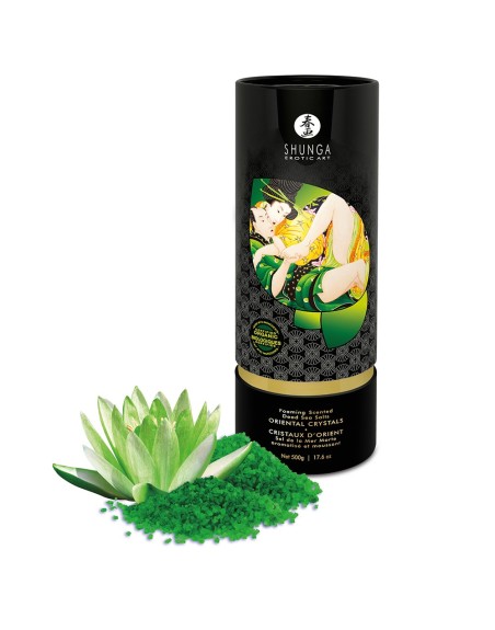 Sel de la mer morte aromatisé et moussant Fleur de Lotus 500 gr Shunga - CC7119