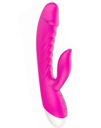 Vibromasseur rabbit rose chauffant 10 programmes USB - CR-CAV019