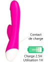 Vibromasseur rabbit rose chauffant 10 programmes USB - CR-CAV019