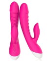 Vibromasseur rabbit rose chauffant 10 programmes USB - CR-CAV019