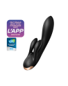 Vibromasseur rabbit Satisfyer Double Flex Connect Noir